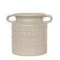 thumbnail image 1 of Sagebrook Home 15850-05 7 in. Ceramic Jar with Handles, Gray, 1 of 1