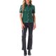 thumbnail image 2 of Camisa de botón de cuero PU INSPIRE CHIC para mujer, blusa de manga corta con cuello, chaqueta, top de fiesta y club XS verde profundo, 2 of 5