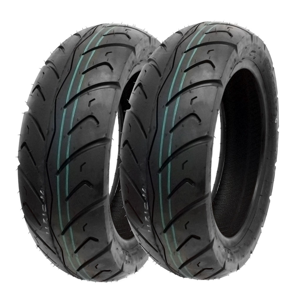 SET OF TWO Tire 130/7012 Tubeless Front/Rear Motorcycle Scooter Moped