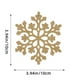 thumbnail image 1 of Set de adornos de copos de nieve de Navidad Pack de 12 | Decoraciones de árbol de plástico hueco de 10 cm • Efecto de purpurina • Colgante navideño blanco • Decoración navideña duradera y ligera, 1 of 6