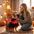 thumbnail image 5 of Kiddiway Halloween Bat Wing Cape Costume – Outfit for Cats and Dogs, Great for Bat Cat Style, Vintage Decor, Indoor Parties, and Trick-or-Treat,Red,L, 5 of 5