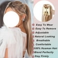 thumbnail image 2 of MY-LADY 100% Remy Real Human Hair Clip in Ponytail Extension Claw 18inch Hair Extensions Straight Hairpiece Long Straight Pony Tail Hair Hairpiece #12P613 Golden Brown & Bleach Blonde, 2 of 8