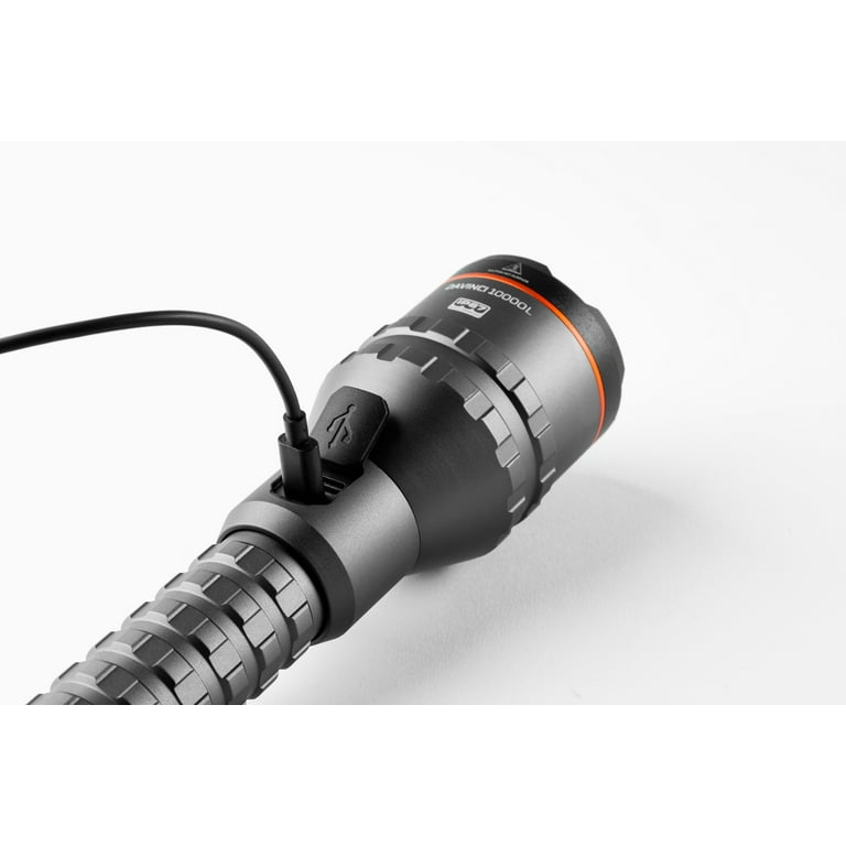 nebo davinci 10000l flashlight NEBO Davinci 10000L Powerful, Rechargeable and Waterproof Handheld  Flashlight and Power Bank