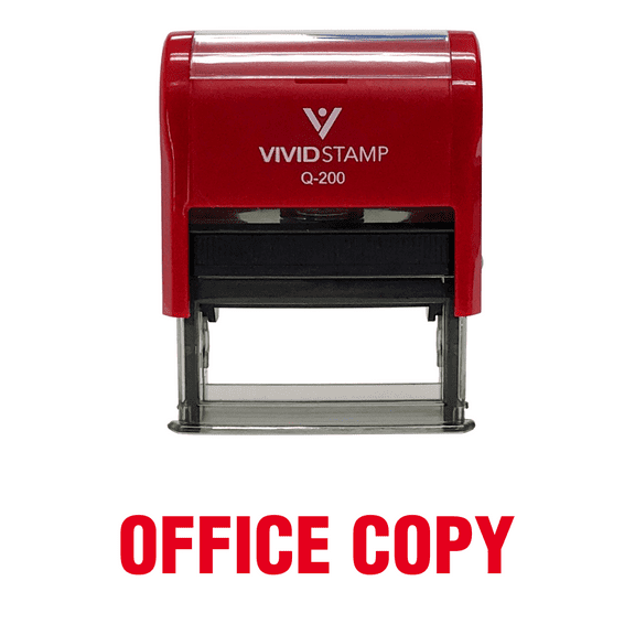 Vivid Stamp Office Copy Self Inking Rubber Stamp (Red Ink) - Medium