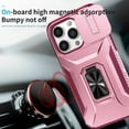 thumbnail image 6 of Allytech Shockproof Back Case for Apple iPhone 15 Pro, Military Grade Protective With Ring Holder Stand Compatible with Car Mount Anti-slip Hybrid Rugged Bumper Phone Cover for Men Boys -Pink, 6 of 8
