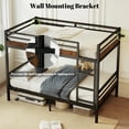 thumbnail image 4 of Bunk Bed Twin With Ladder, Space Saving Design, Bunk Beds Twin Over Twin,Black Metal Frame & Laminate Wood Finish, 500 Lbs Capacity, 4 of 11