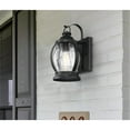 thumbnail image 4 of Westinghouse Westinghouse Lighting 6120400 Canyon Craftsman-Style One Light Outdoor Wall Fixture with Dusk to Dawn Sensor, Textured Black Finish, Clear Crackle Glass, 4 of 5