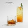 thumbnail image 6 of Elle Ribbed Highball Water Drinking Glasses [Set of 2], 6 of 6