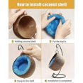 thumbnail image 3 of Guinea Pig Bed, Hamster Hideout, Guinea Pigs Accessories, Guinea Pigs Toys, Large Coconut Shell Hamster Bed House with Warm Pad Hideaway for Rabbit Gu, 3 of 5