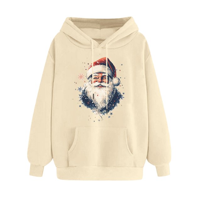 WILLBEST Sudadera de Mujer con Estampado Navideño, Cuello Redondo y Manga Larga, Estilo Casual y Holgado Chica