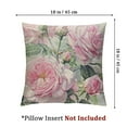thumbnail image 4 of nygtbtfer Square Decorative Throw Pillow Case Cushion Cover, Pink Rose Floral,Soft Pillowcase 20x20in, 4 of 7