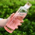 thumbnail image 2 of （pink）glass Tumbler Water Bottle for Home, Office or Car, Reusable Cup with Leak Resistant Flip Suitable gifts for family members, 2 of 5