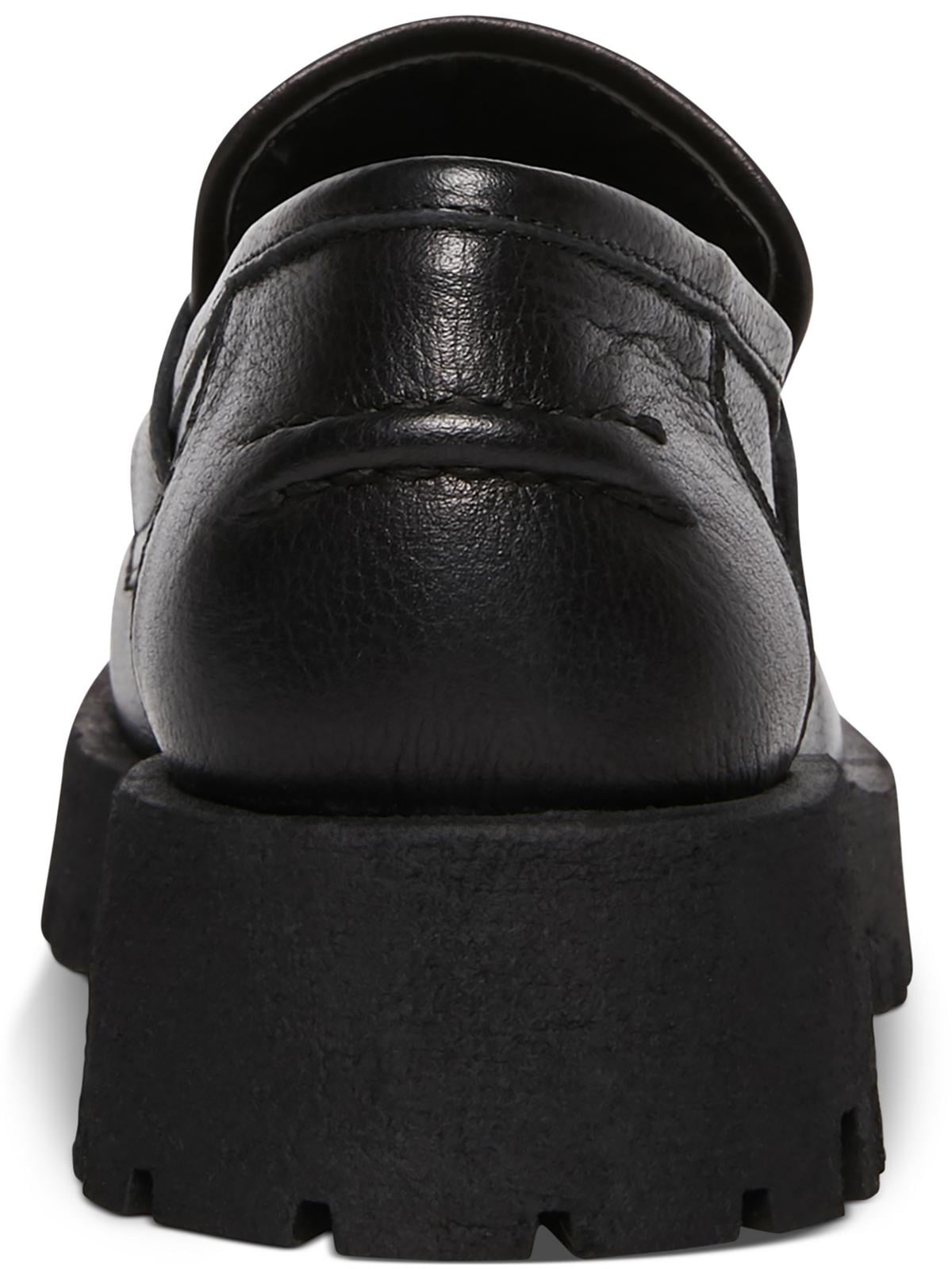 LAWRENCE Black Leather Slip-On Loafer