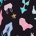 thumbnail image 2 of CUDDL DUDS Sets Black Knit Elastic Band Printed Short Sleeve V Neck Button Up Lounge Sleepwear  Size S, 2 of 2