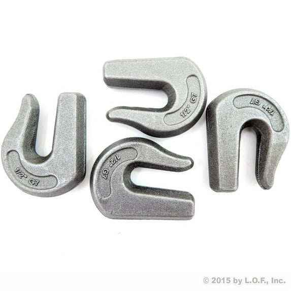 Red Hound Auto 4 Forged 1/2 Inches Weld on Grab Chain Hooks - Grade 70