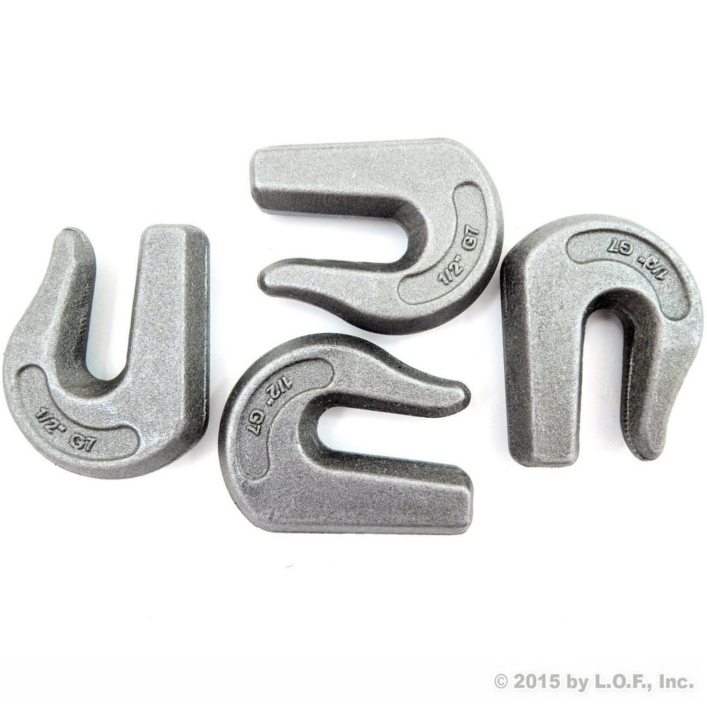 Red Hound Auto 4 1/2 Inches Weld on Grab Chain Hooks Grade 70