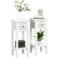 thumbnail image 1 of HOMCOM Ensemble de 2 Tables de Nuit avec Tiroir et Tablette de Rangement Ouverte, Blanc, 1 of 10