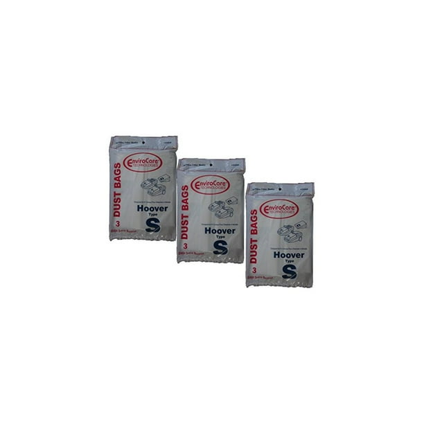 9 bags (3 pkgs) Hoover Type S Vacuum Cleaner Bags 43655097, 4010064S