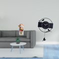 thumbnail image 2 of Figura de escritorio,Figura de Dios de la Fortuna de dibujos animados,regalo Feng Shui,Reloj de pared,Reloj de pared colgante con forma de pájaro,de acrílico negro.,Reloj de pared decorativo, 2 of 8