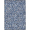 thumbnail image 2 of Addison Rugs Chantille Indoor/Outdoor Transitional Floral Denim Washable Rectangle Rug, 8' x 10', 2 of 6