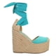 thumbnail image 2 of Apargata Puntal De Plataforma Con Yute Valeria Lona Premium Aqua Para Mujer, 2 of 5
