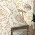 thumbnail image 6 of Flower Rose Golden Sheer Curtain for Bedroom Tulle Voile Curtain for Kitchen Living Room r Window Treatment, 6 of 7