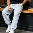 thumbnail image 7 of HomeDM Mens Joggers Sweatpants Drawstring Elastic Waist Sweat Pants with Pockets Gray Casual Workout Travel Size L, 7 of 7