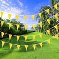 thumbnail image 5 of Banderines amarillos de 100 pies Consummate, banderas, banderines triangulares colgantes, banderines para gran inauguración, decoraciones de fiesta de cumpleaños para niños, 60 piezas, 5 of 5