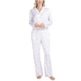thumbnail image 6 of Ocean Pacific Women's All the Vibes Button Down and Notch Collar Pajama Set, Lavender Palms, S, 6 of 7