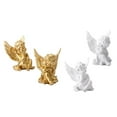 thumbnail image 3 of tredstone 2pcs Cupid Angel Statue Tabletop Cherub Home Decor Garden Ornament White, 3 of 8
