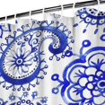thumbnail image 3 of Elegant Paisley Floral Curtain 72x72 Inches, Quick-Dry Polyester with Plastic Rings, Vintage Boho Retro Design for Bathrooms, 3 of 5