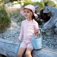 thumbnail image 5 of JAN & JUL One Piece Toddler Girl Swimsuit, Long Sleeve Bathing Suit for Swimming (Pink Prairie, Size 2T), 5 of 9