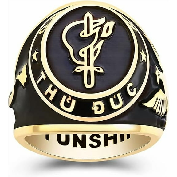 Custom Class Rings Fully Personalized Class Rings for Women Gold Plated Class Rings 925 Sterling Silver Rings Women's Class Rings Class Rings for Women High School Size 5-15 College Rings for Women