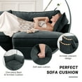 thumbnail image 5 of 2 Seater Sectional Sofa with Storage - Gray Living Room Couch, Corduroy-like Chenille Fabric, Crescent Wraparound Design - Compact 2-Person Sofa for Small Spaces, 5 of 13