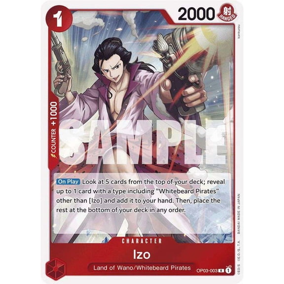 One Piece Premium Booster Rare Izo OP03-003 [Reprint]