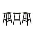 thumbnail image 6 of WestinTrends Malibu HDPE Outdoor Patio 29" Bar Stool Saddle Seat (Set of 3), Black, 6 of 11