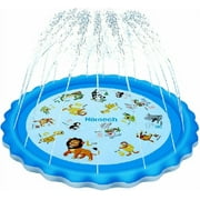 Homech Sprinkler for Kids, Outdoor Inflatable Sprinkler Water Toys, 68 Kiddie Water Play Mat Toys for 2-12 Years Old Blue