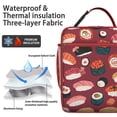 thumbnail image 2 of Sushi Lunch Box Insulated Lunch Bag Box Women Men Reusable Cute Insulated Lunch Box for Travelers Cooler Tote Bag Lunchbox for Office School Picnic, 2 of 6