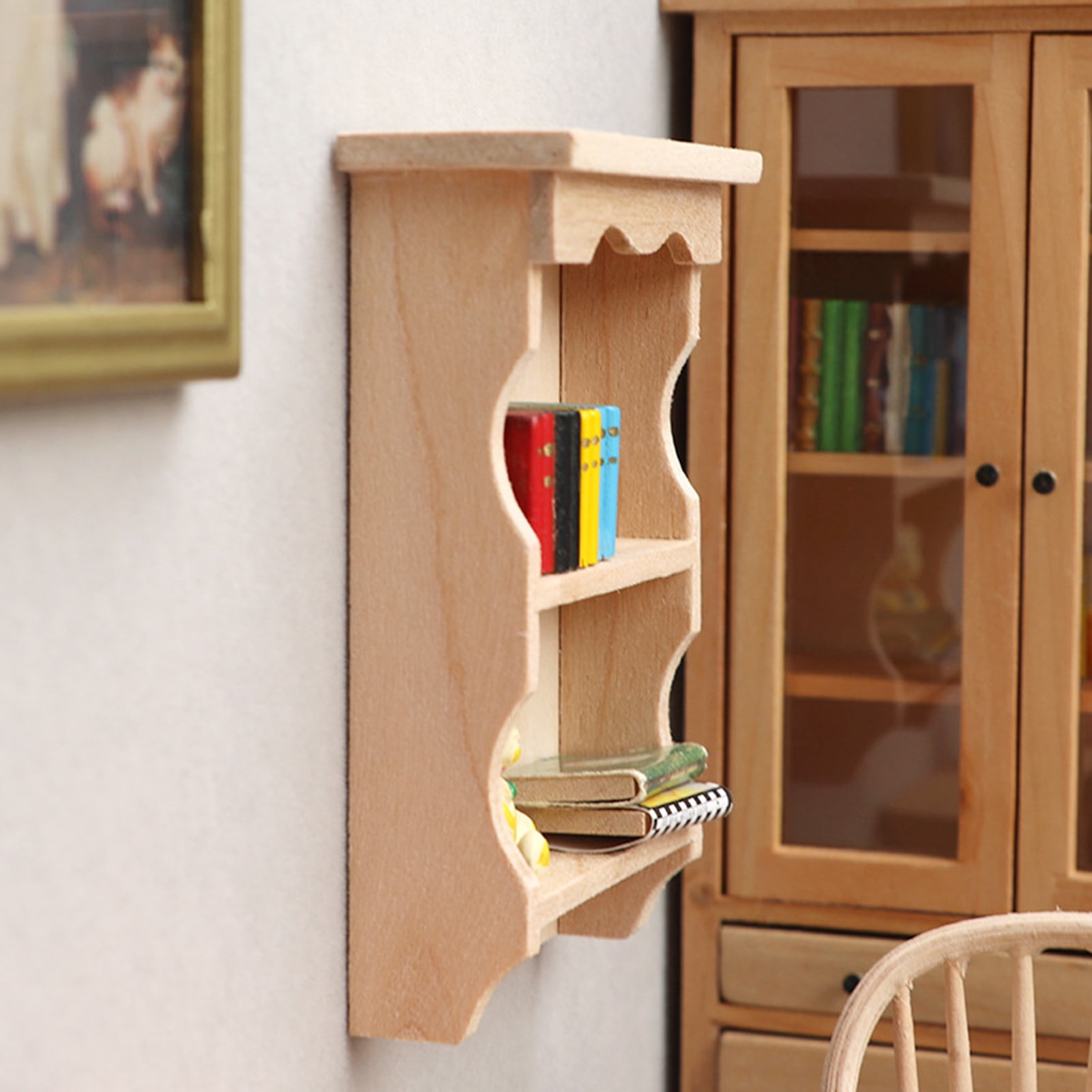 Dollhouse Miniature 1/12 Wall Hanger Shelf Cup Display Stand