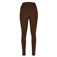 thumbnail image 4 of Resivox Women's High Waisted Yoga Pants with Pockets - High Waist Design for Tummy Control, Stretchy Fabric for Workouts & Daily Wear, Athletic Tights Coffee L, 4 of 5