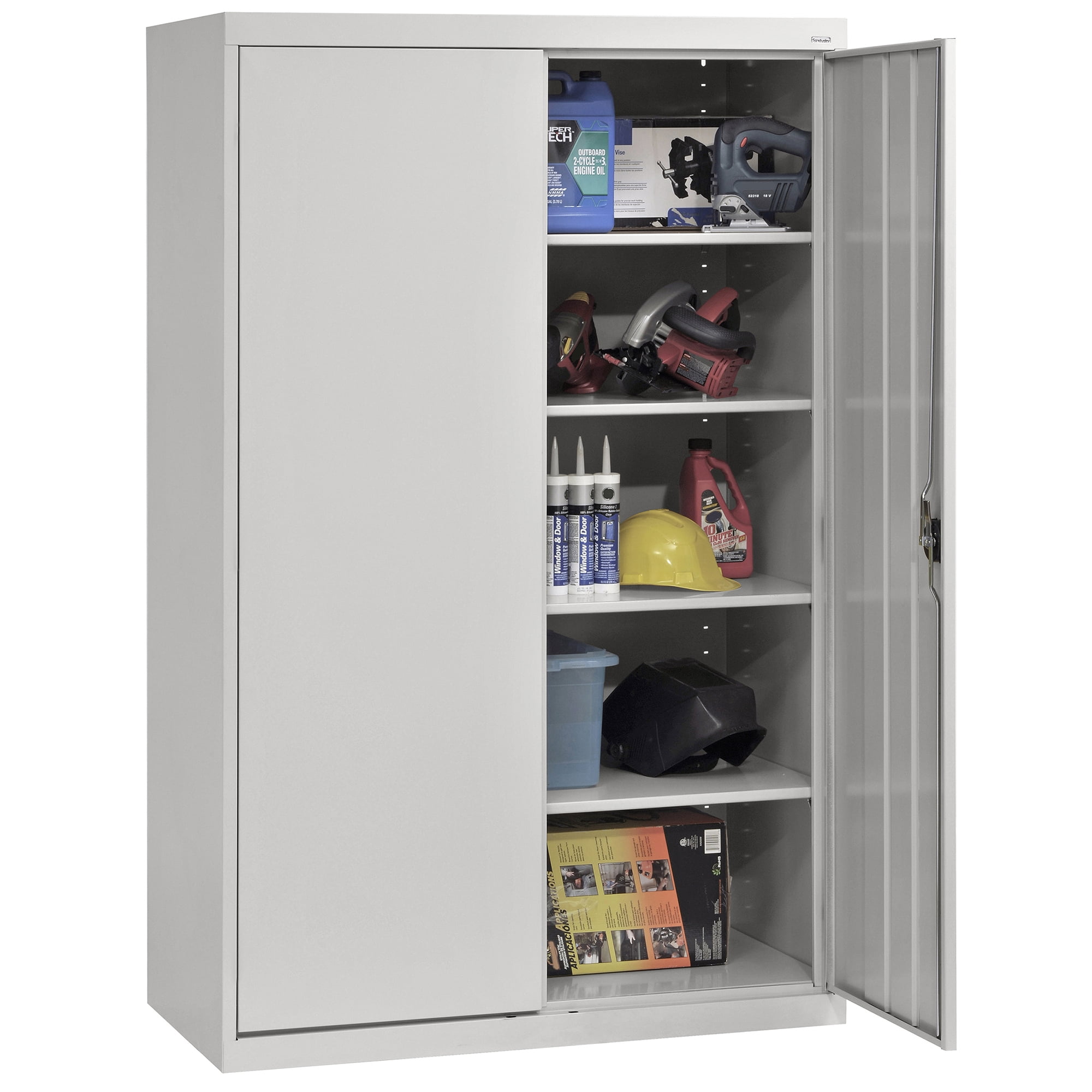 Sandusky Lee 46"W x 24"D x 72"H 5-Shelf Steel Storage Cabinet with Recessed Handle