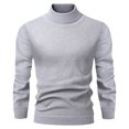 thumbnail image 2 of Men's Turtleneck Sweater Long Sleeve Ribbed Knit Pullover Slim Fit Casual Top, 2 of 5