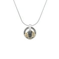 thumbnail image 2 of Delight Jewelry Two-tone 3-D Textured Spider with Legs Miracles Ring Charm Necklace, 18", 2 of 4