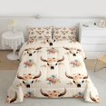 thumbnail image 2 of Homewish Skeleton Skull Child Bedding Comforter Set, Cartoon Rustic Animal Twin Comforter Sets, Tribal Western Theme Reversible Bedding Set, Ultra Soft Bedroom Decor, 2pcs, 2 of 8