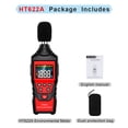 thumbnail image 2 of Ziuscore Sound Level Meter 30-130dBA LCD Meters Noise Audio Logger Detector Monitor Indicator Decibel Environmental Industrial HT622A, 2 of 6