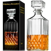 PARACITY Whiskey Decanter, Decanters for Alcohol with Glass Stopper, Whiskey Gifts for Men, Whiskey Decanter Sets for Men30oz 
