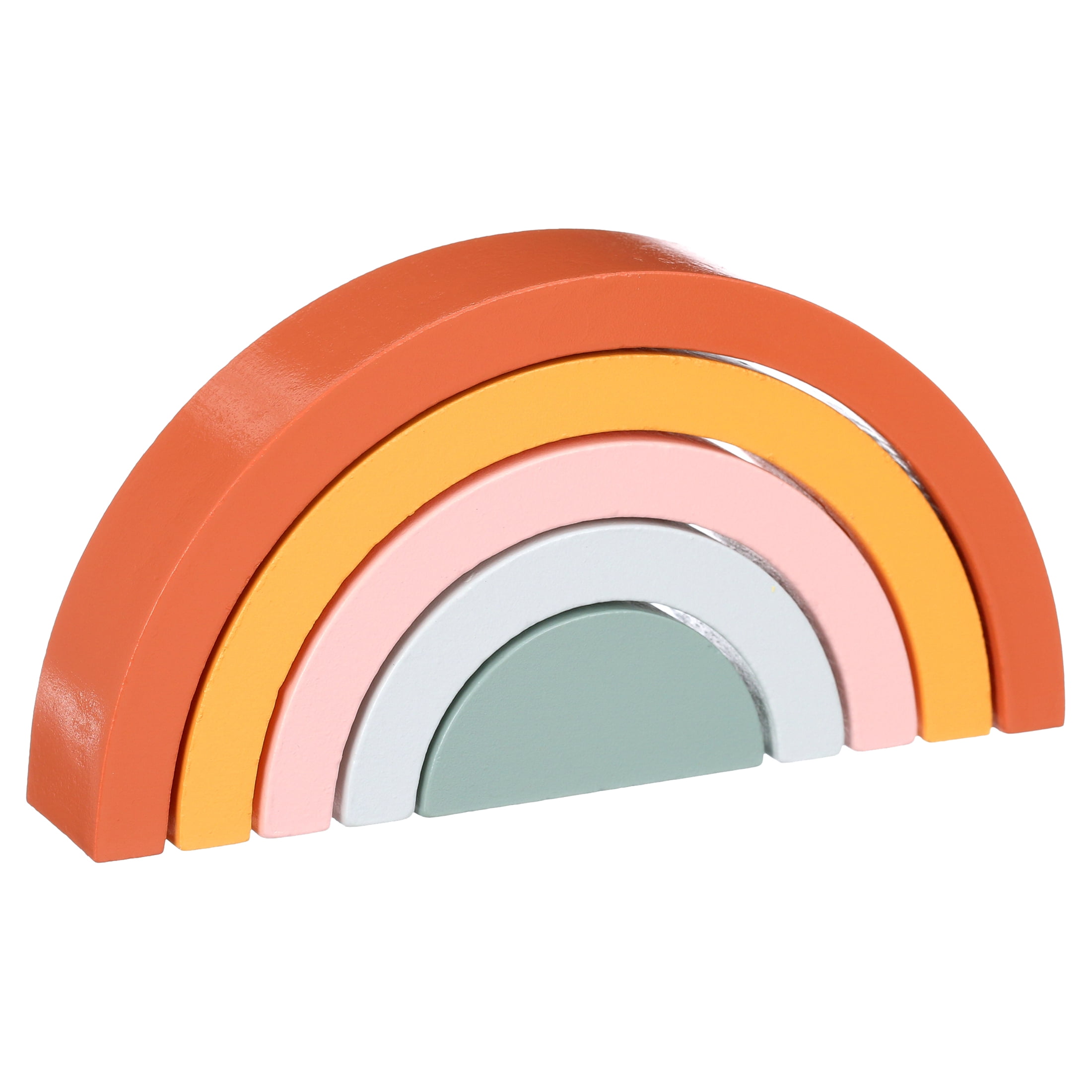 Wooden Rainbow Stacking Toy - Montessori Rainbow Nesting Puzzle ...