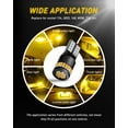thumbnail image 5 of AUXITO 194 LED Light Bulb, Amber Yellow 168 2825 W5W T10 Wedge 24-SMD 3014 Chipsets LED Replacement Bulbs for Car Dome Map License Plate Side Marker Lights, Pack of 2, 5 of 7