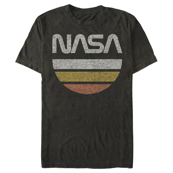 Men's NASA Half Moon  Graphic Tee Black Large