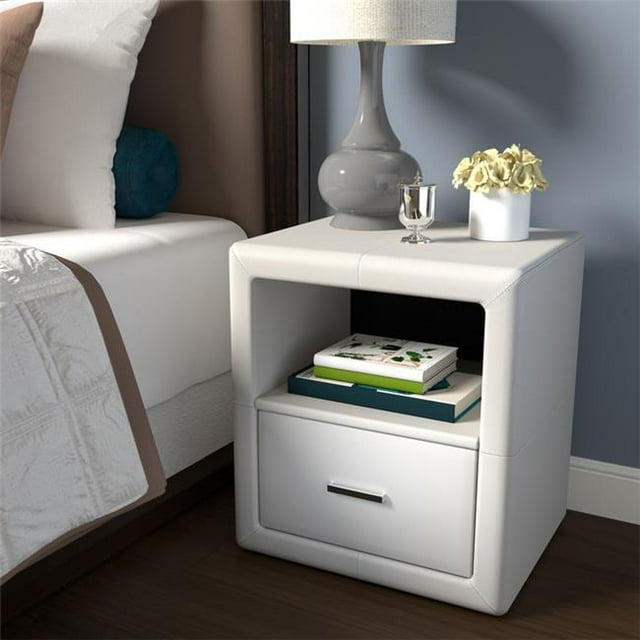 RestRite LONSWH157 Table de Chevet Profil Bas